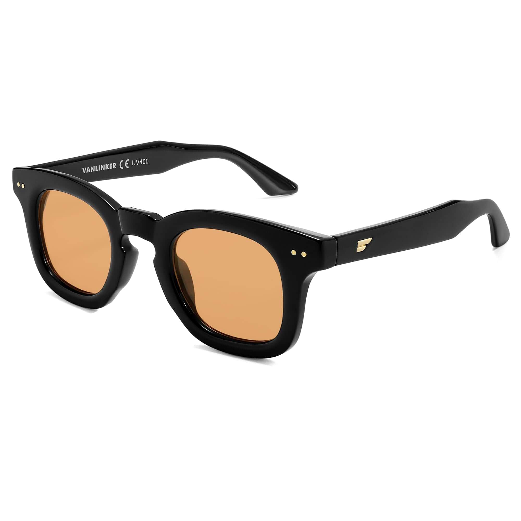 VANLINKER Retro Thick Square Polarized Sunglasses for Men Women VL9881 | Small Chunky Fashion Rectangle Shades