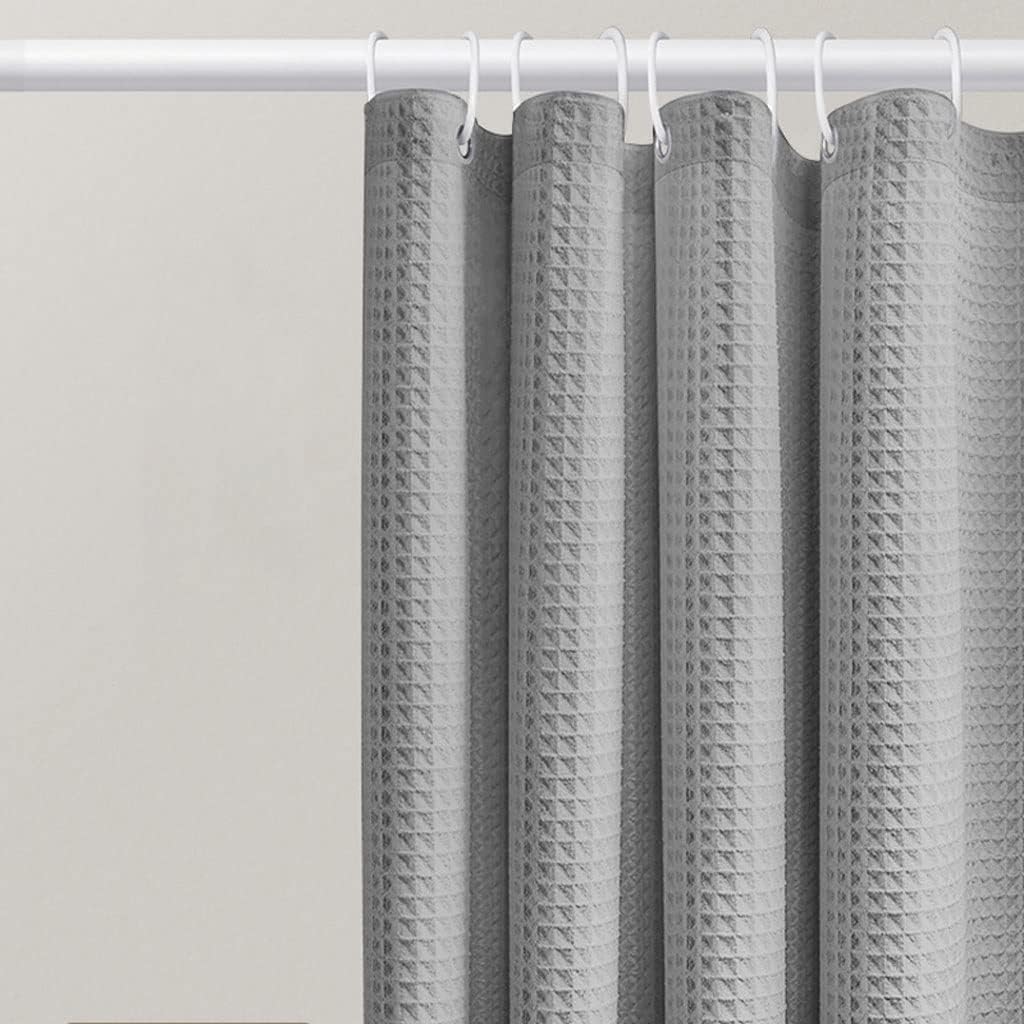 Thickened Bathroom Shower Curtain Perforation-Free Waterproof Solid Color Fabric(D,180 cm*200 cm)