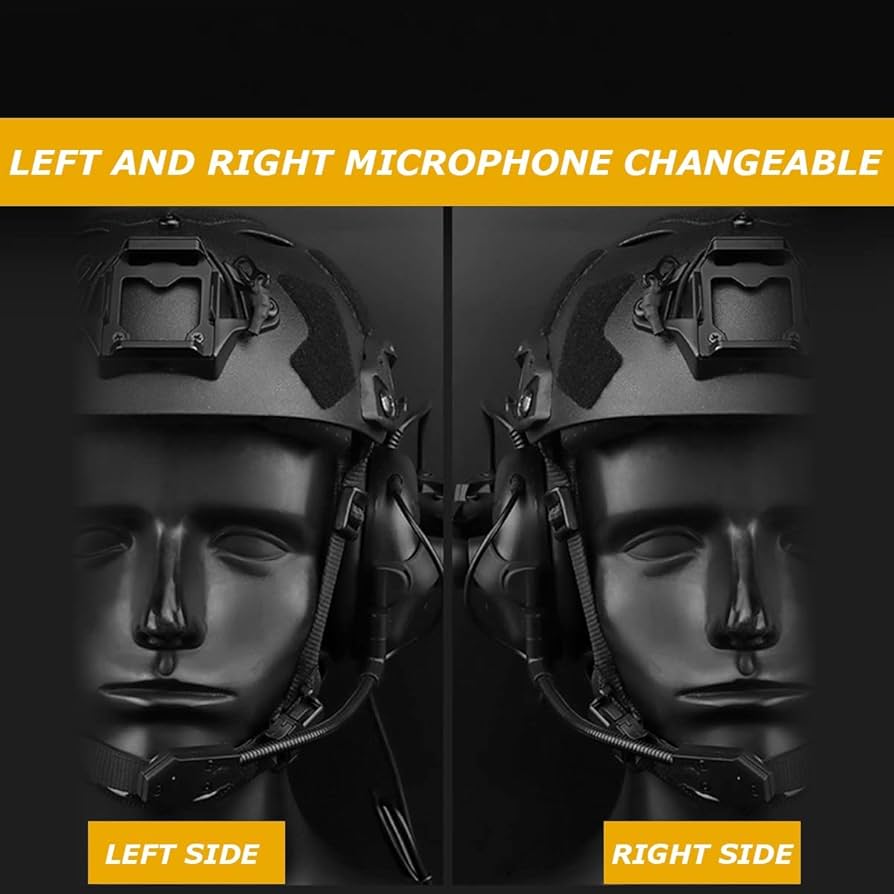 タクティカルヘルメット ブラック ヘッドセット付き Amazon | ZTAC COMTAC III WENDYヘルメットバージョン