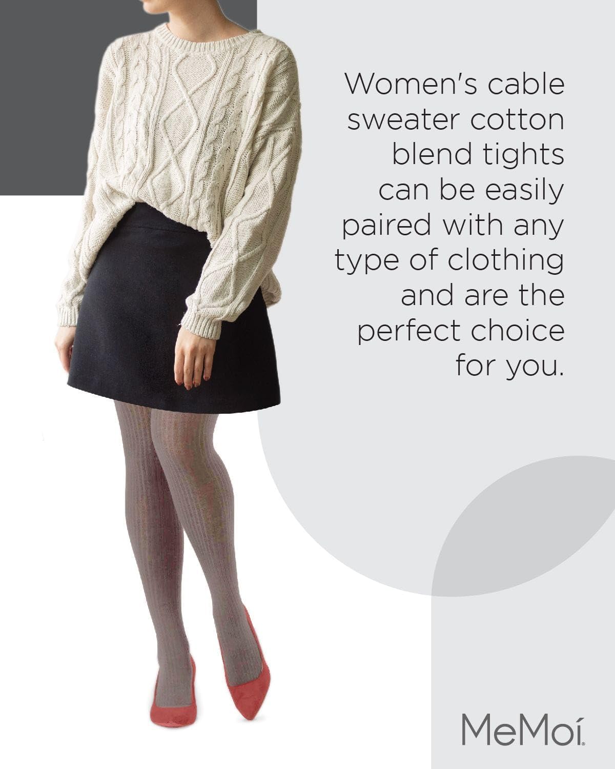 MeMoi Boston Ribbed Cotton Tights for Women, Cozy and Warm Durable Sweater Tights - Sizes Small to Queen 2 - Image 6