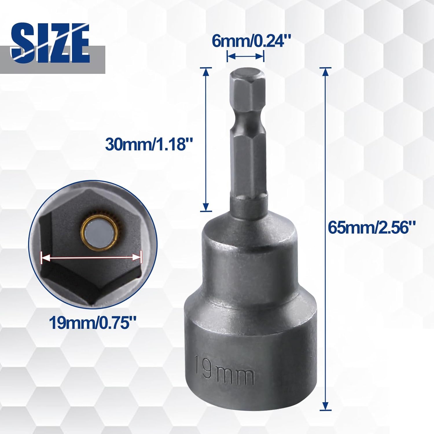 2pcs Leveling Scissor Rv-Jacks Socket Rv Scissor Socket Drill Adapter Compatible With 1/4 Quick Connect Shank Tools Works With All 3/4 Inch Or 19mm Hex Drive Jacks,1/4 Inch Hex Shank