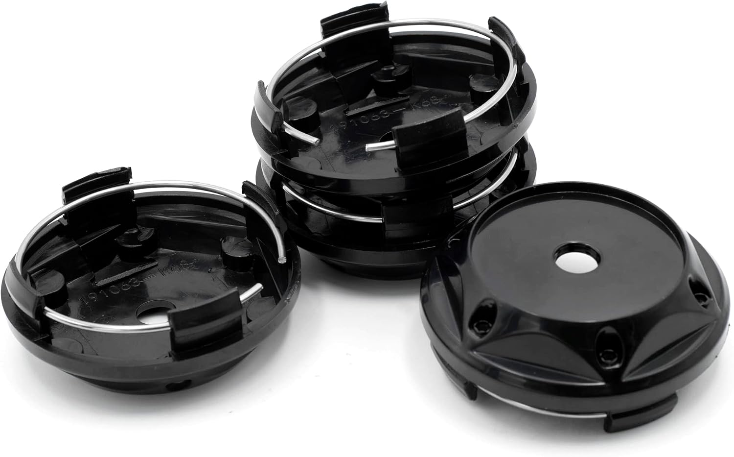 RTrhinoTuning 4 PCS 67mm Wheel Center Caps for Wheel Rim Center Cover OD: 2.64" (67 mm) ID: 2.48"(63 mm) Black