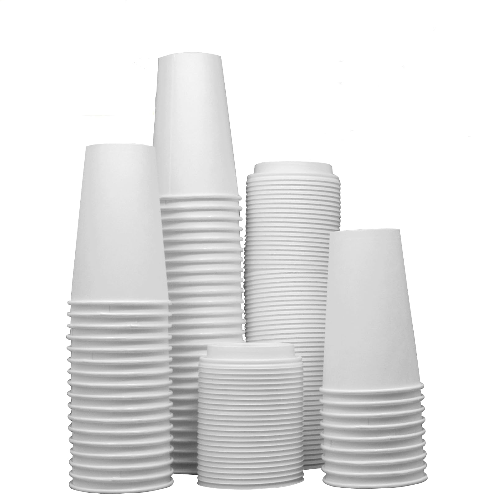 White[12OZ 170SETS] Disposable Hot Coffee Paper Cups With Lids. (12OZ 170CT)