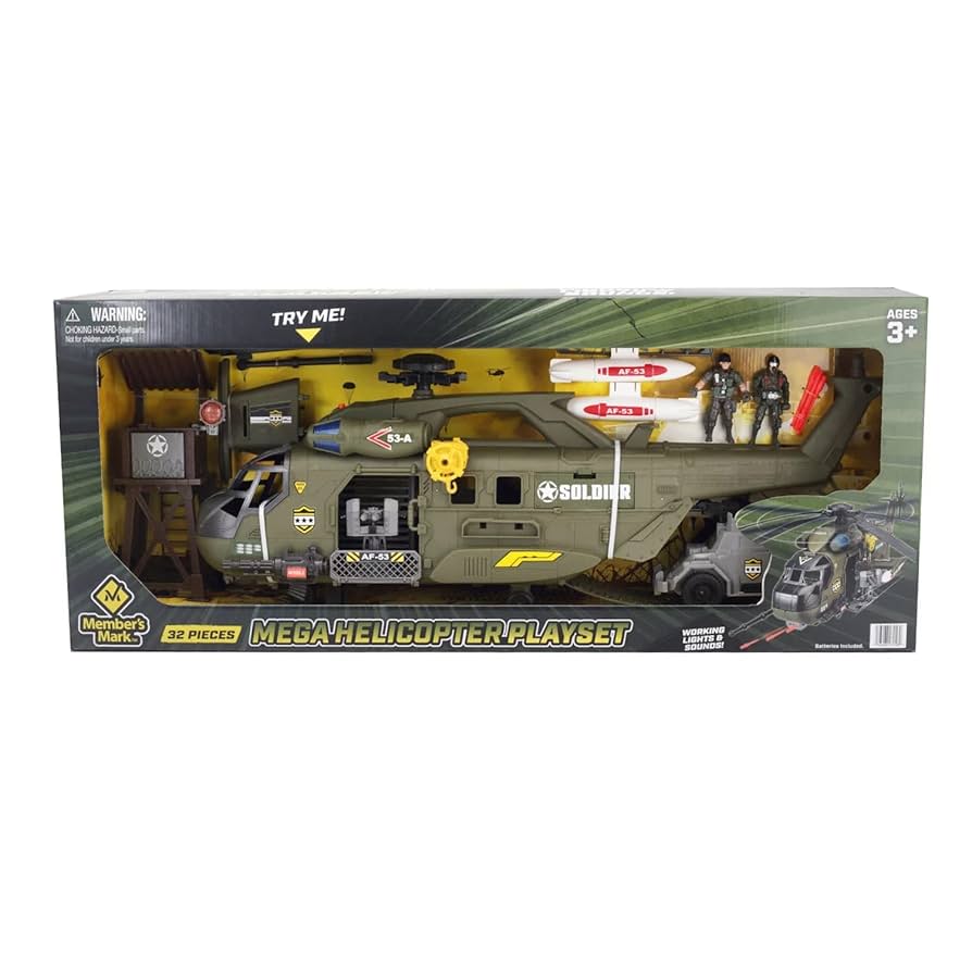 未使用）MILITARY MEN SOLDIER FORCEソルジャーフォース Member's Mark Soldier Force Playset - Helicopter : Amazon.sg