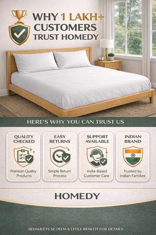 Image of Premium Cotton Fitted Bedsheet King Size Bed with 2 Pillow Covers | All Around Elastic | 220 TC | Wrinkle Free & Breathable | Deep Pocket Fits Mattress Upto 10 Inches | Bed Cover- Grey Peach