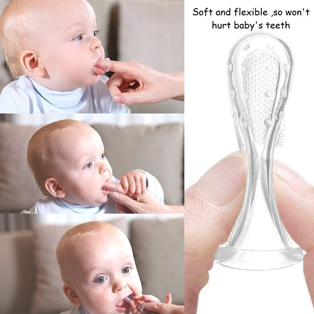 Kritiu Baby Feeding Combo-Spoon Bottle, Finger Toothbrush, And Baby Bib Set|Bpa-Free & Safe For Infants|Easy To Clean|Yellow, Set Of 3, 90 Ml - Image 6 thumbnail