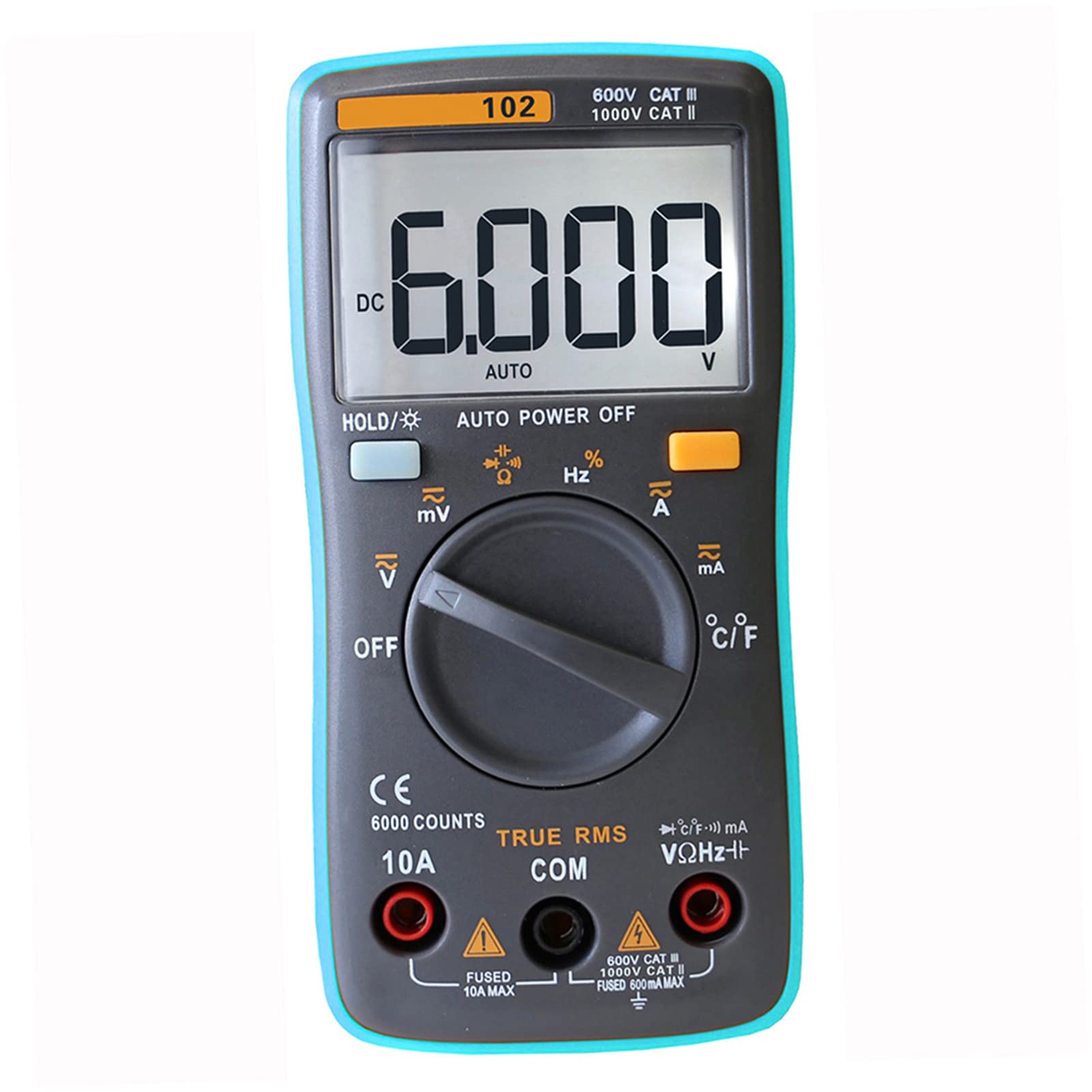 Multimètre numérique LCD automatique Karlak avec mesure True RMS et diode