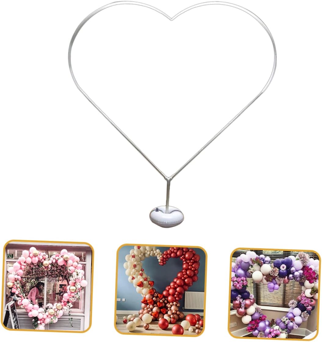 1set Heart Shaped Balloon Arch Kit Water Fillable Base Easy to Assemble Balloon Stand for Wedding Birthday and Party Decorations Stable and Attractive Design