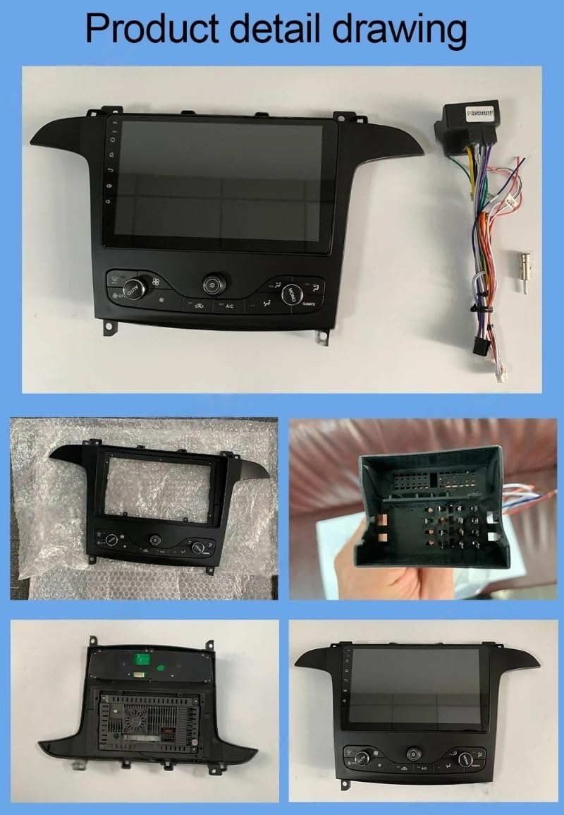 9-calowy dotykowy radio GPS dla Ford S-MAX S MAX 1 2006-2015, obsługuje BT WiFi Mirror Link 4G sterowanie z kierownicy(HM610 8 Core 4G+Wifi 8+128GB)