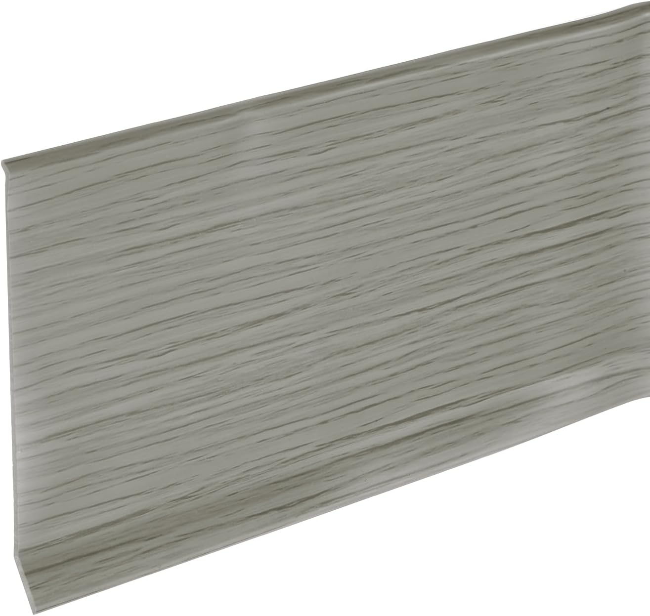sourcing map 40ft x 4" Baseboard Trim Peel and Stick Flexible Molding Trims, Self Adhesive PVC Wall Base Cove Base Baseboards for Walls Corner, Grey Wood Grain