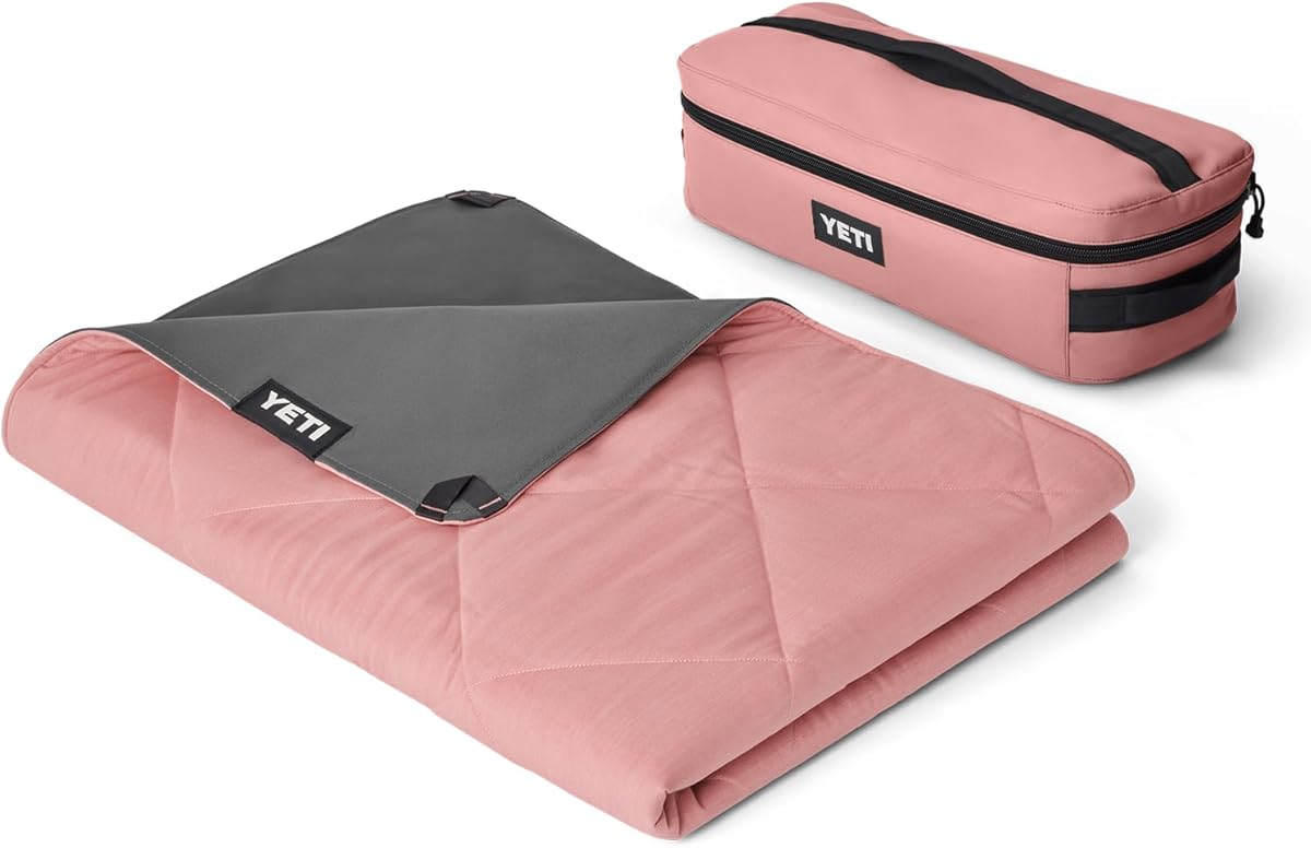YETI Lowlands Blanket, Multi-Use Blanket with Travel Bag, Sandstone Pink : Pet Supplies