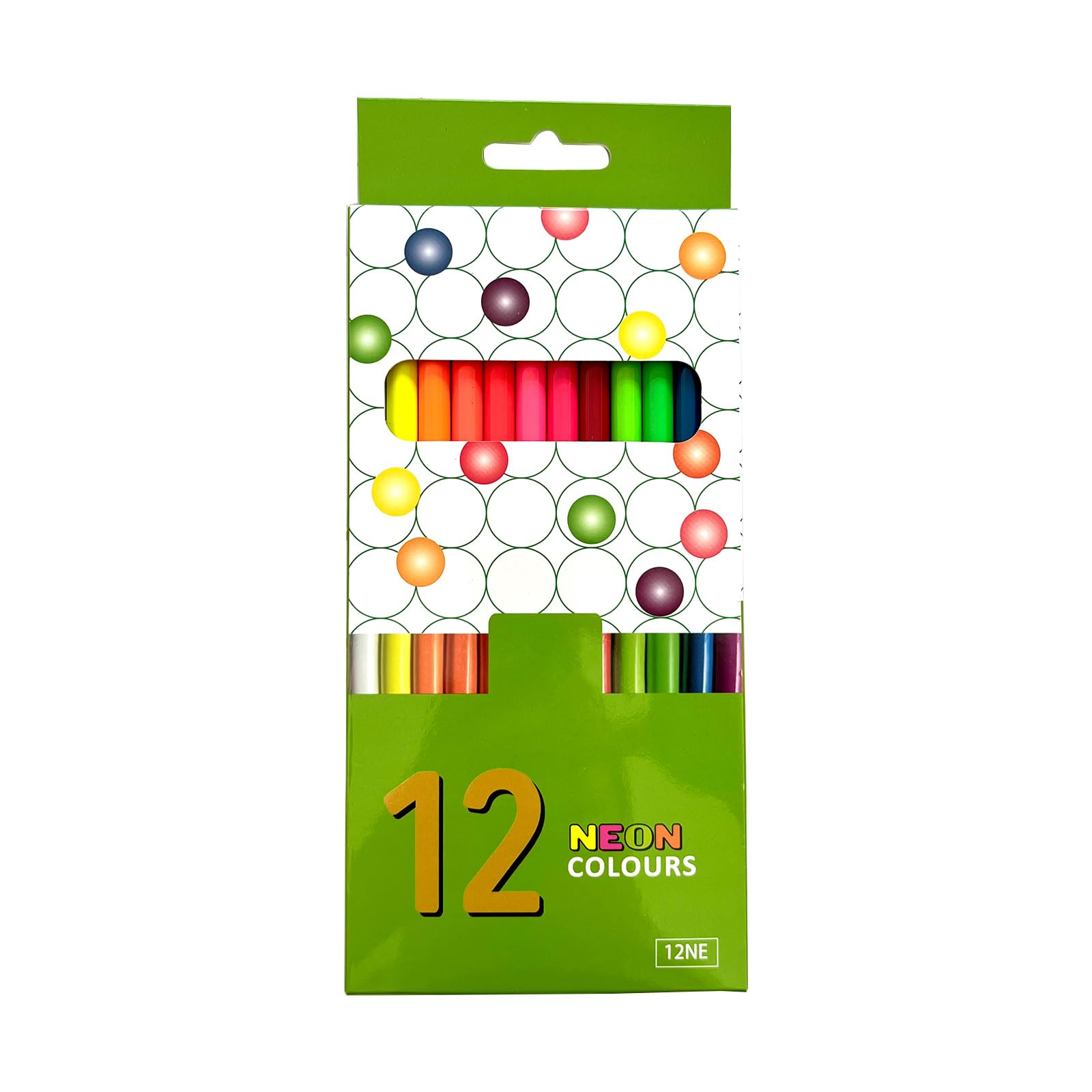 Amazon | 12色の蛍光色の色鉛筆のデッサン専門の木のぬりえの鉛筆の