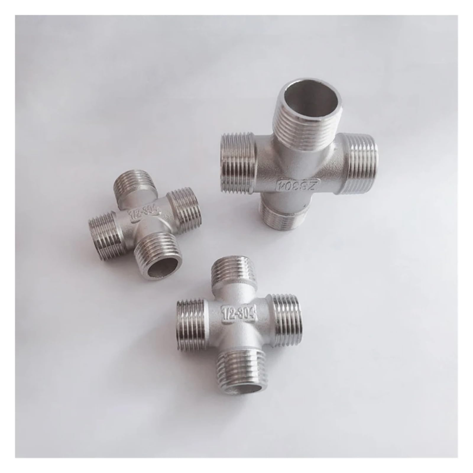 1/4" 3/8" 1/2" 3/4" 1" 1-1/4" 1-1/2" 2" Maschio Croce 4 Vie Splitter In Acciaio Inox 304 Raccordo Connettore(1-1/4")