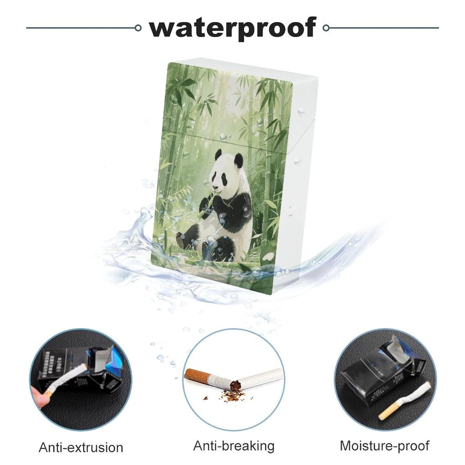 Panda Plastic Cigarette Case King Size for Men Women image 3