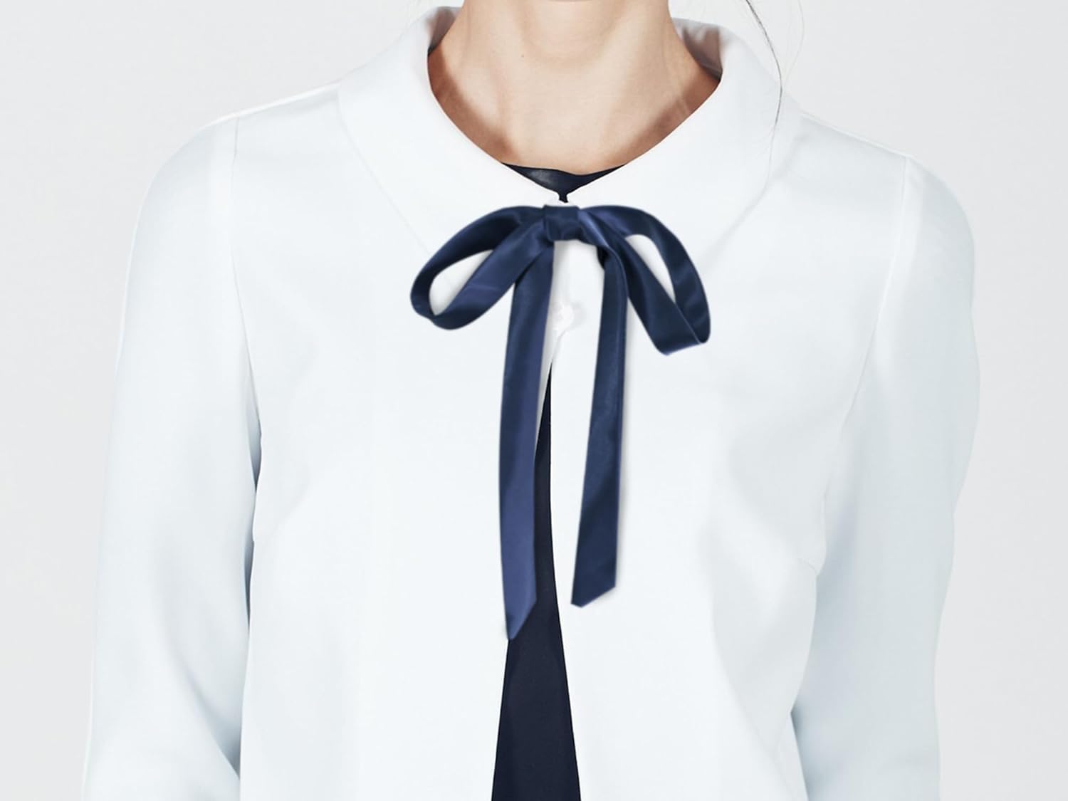 Bow Ties for Women Self Tie Satin Ribbon Bow Ties for Uniform Cosplay Womens Accessory - Image 6