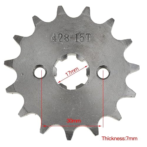 Vista 26 de HIAORS 428 16T 0.669 in motocicleta piñón delantero motor para 50cc 70cc 110cc 125cc 140cc 160cc TaoTao Roketa Coolster Sunl Lifan chino ATV Quad