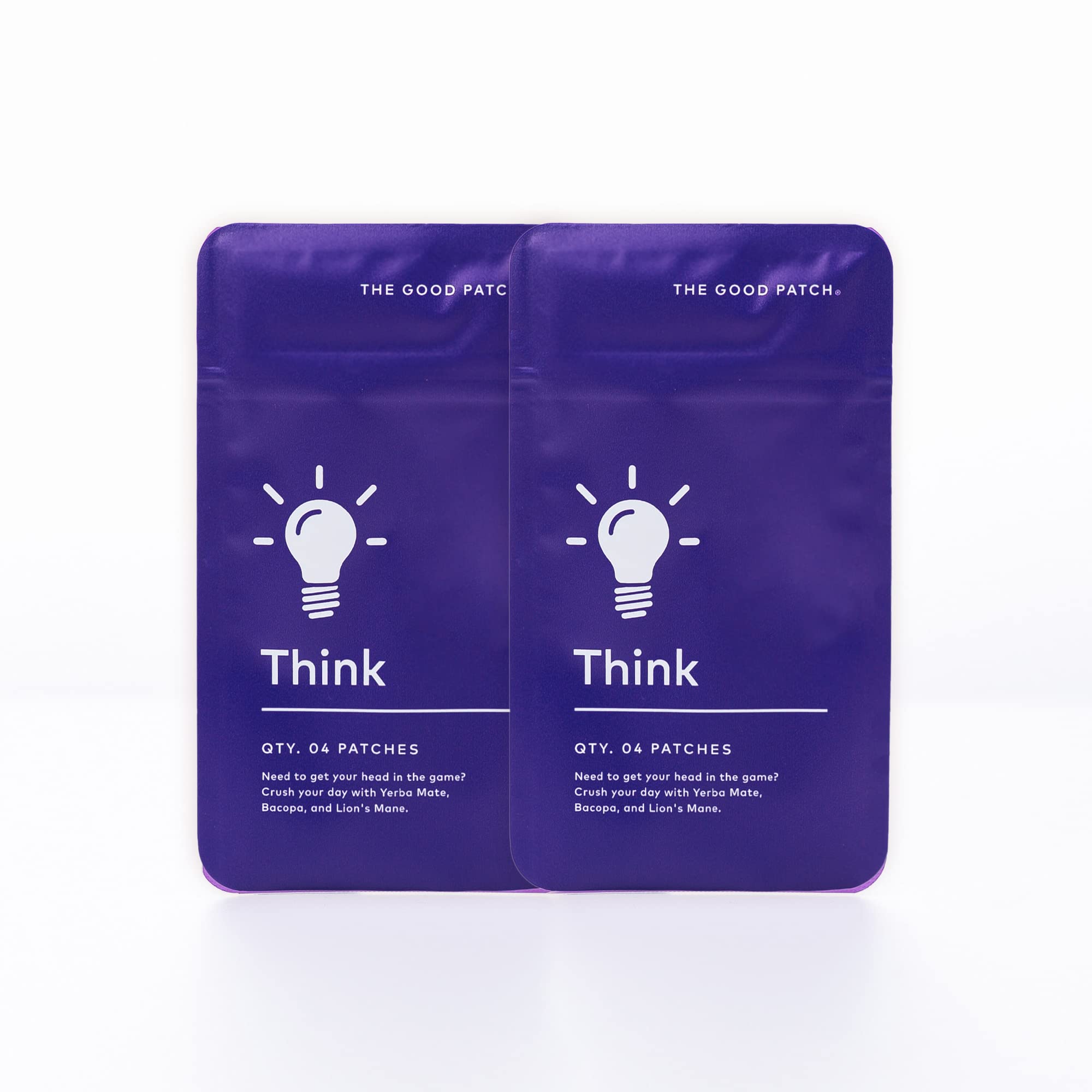 Amazon.com: The Good Patch Think Wellness Patches - Plant Powered with  Caffeine, Yerba Mate, Bacopa and Lion's Mane (8 Total Patches) : Health &  Household