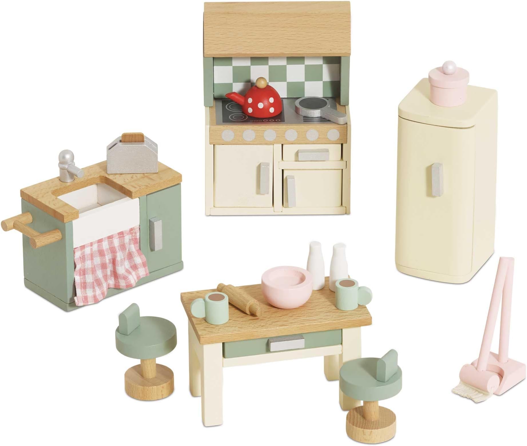Le Toy Van - Wooden Daisylane Kitchen Dolls House Accessories Play Set For Dolls Houses | Dolls House Furniture Sets - Suitable For Ages 3+