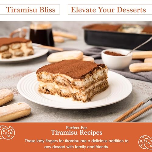 Miniatura 5 de Savoiardi Galletas italianas de Gabriella Lady Fingers  Bellamore Ladyfinger Cookies  Perfecto para tiramisú  Importado de Italia  Grande 14.11 oz