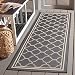 Safavieh Courtyard Collection CY6918-246 Anthracite and Beige Indoor/ Outdoor Runner (2'3" x 14')