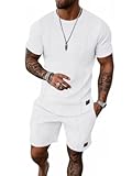 Mens Short Sets Summer 2 Piece Outfits Casual Short Sleeve Jogging Tracksuits