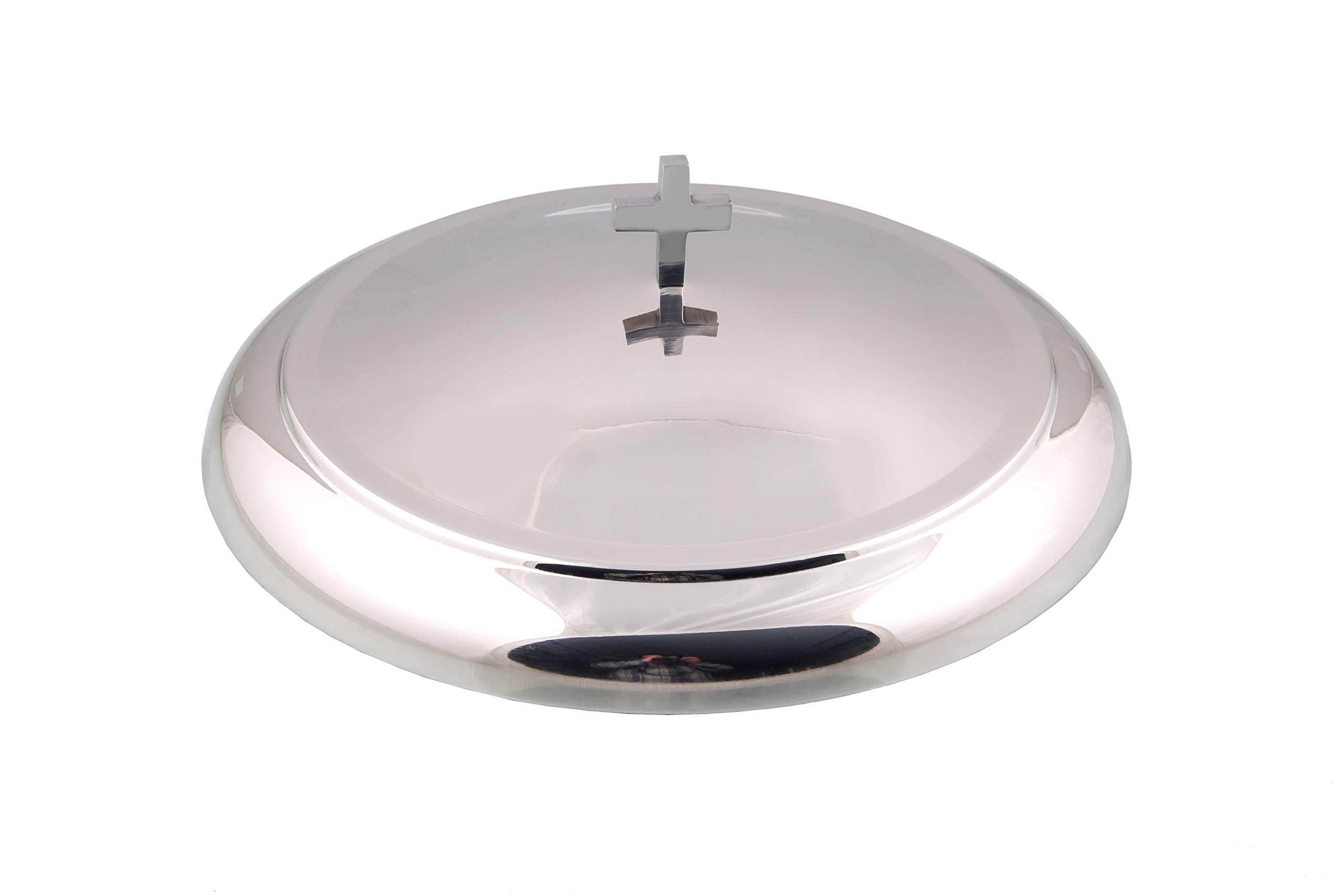 Holy Communion Cup Tray Cover Stackable Stainless Steel Tray , Portable Holy Communion Trays for Churches- Silver Mirror Finish
