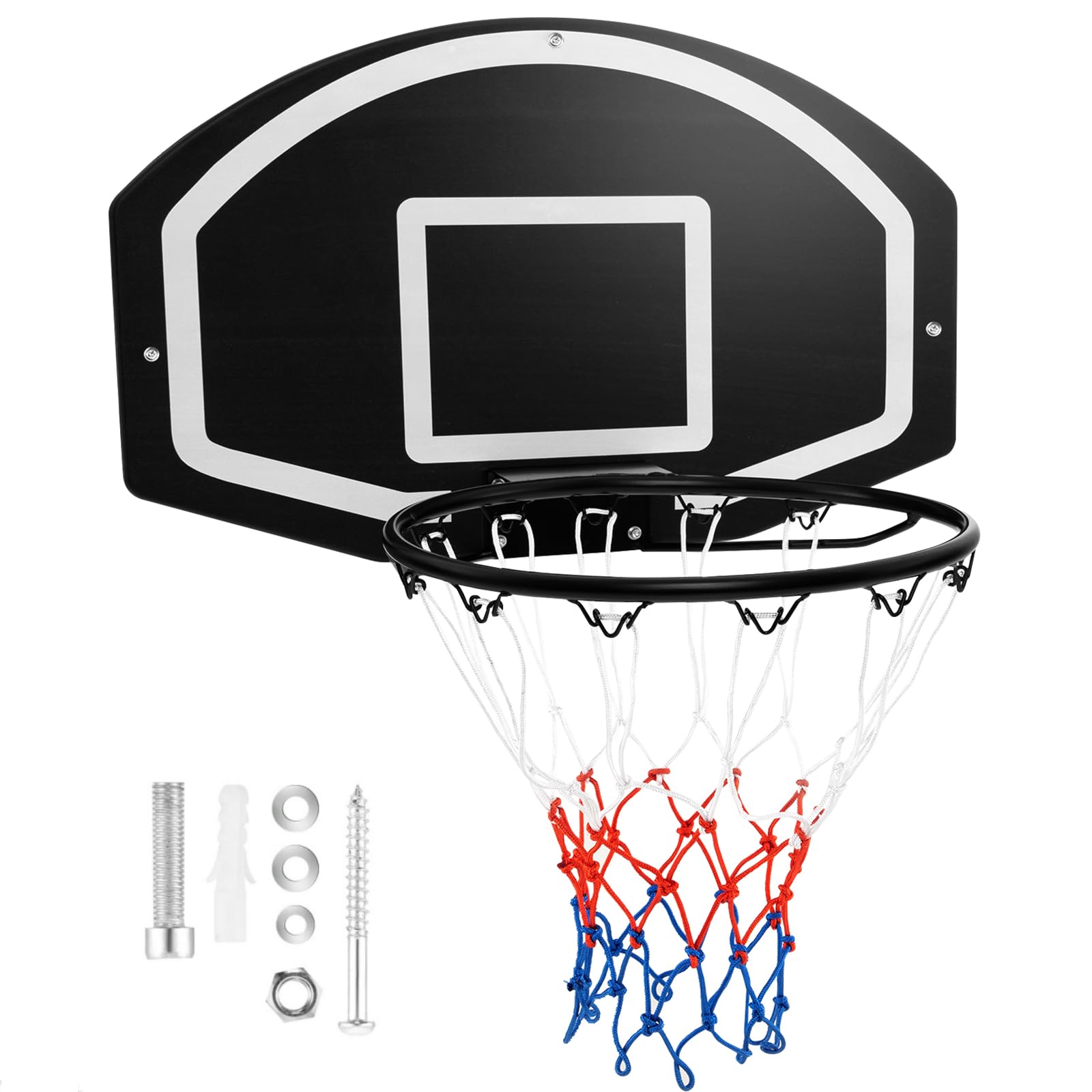 LIFEZEAL Canasta de Baloncesto con Tablero y Red de Baloncesto, Tablero de Baloncesto montado en la Pared, Tablero de Baloncesto de Interior o Exterior para niños y Adultos