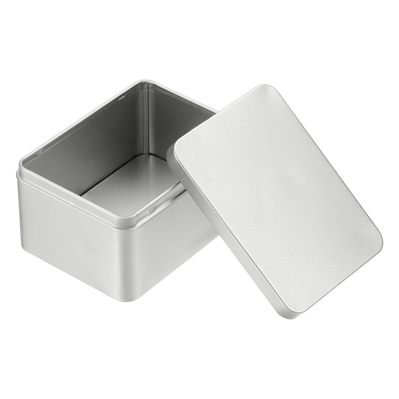 PATIKIL Rectangular Tin Box 4.5"x3.3"x2.3"