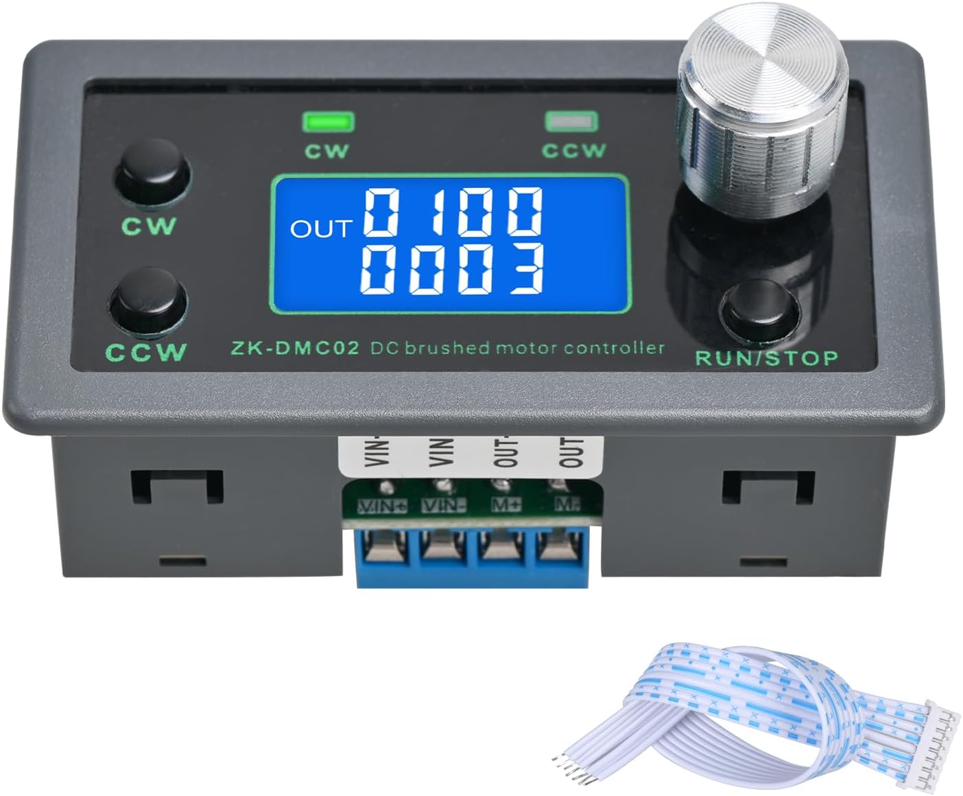 PWM DC Motor Speed Controller 12V–30V 10A Variable Speed Regulator, Forward Reverse Motor Control Module with Delay Timer, Limit Switch Input, 23 Modes, Memory Function