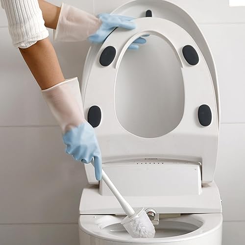 Miniatura 7 de Guantes de goma para lavavajillas, guantes de limpieza para mujeres, guantes de lavado de platos, talla M. Perfectos para mujeres y hombres (2 pares