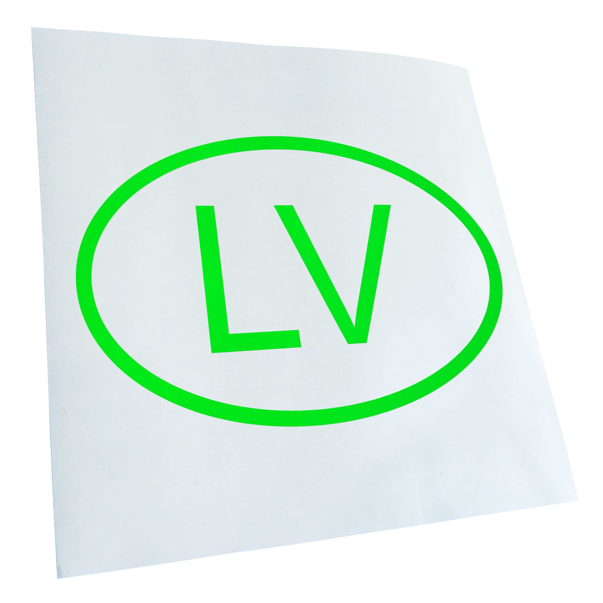 Kiwistar Neon Green-69 Hauptsachebeklebt Car Sticker Latvia Lv Sticker For Car, Laptop, Bicycle, Truck, Motorcycle, Multicoloured Jdm Decal Racing