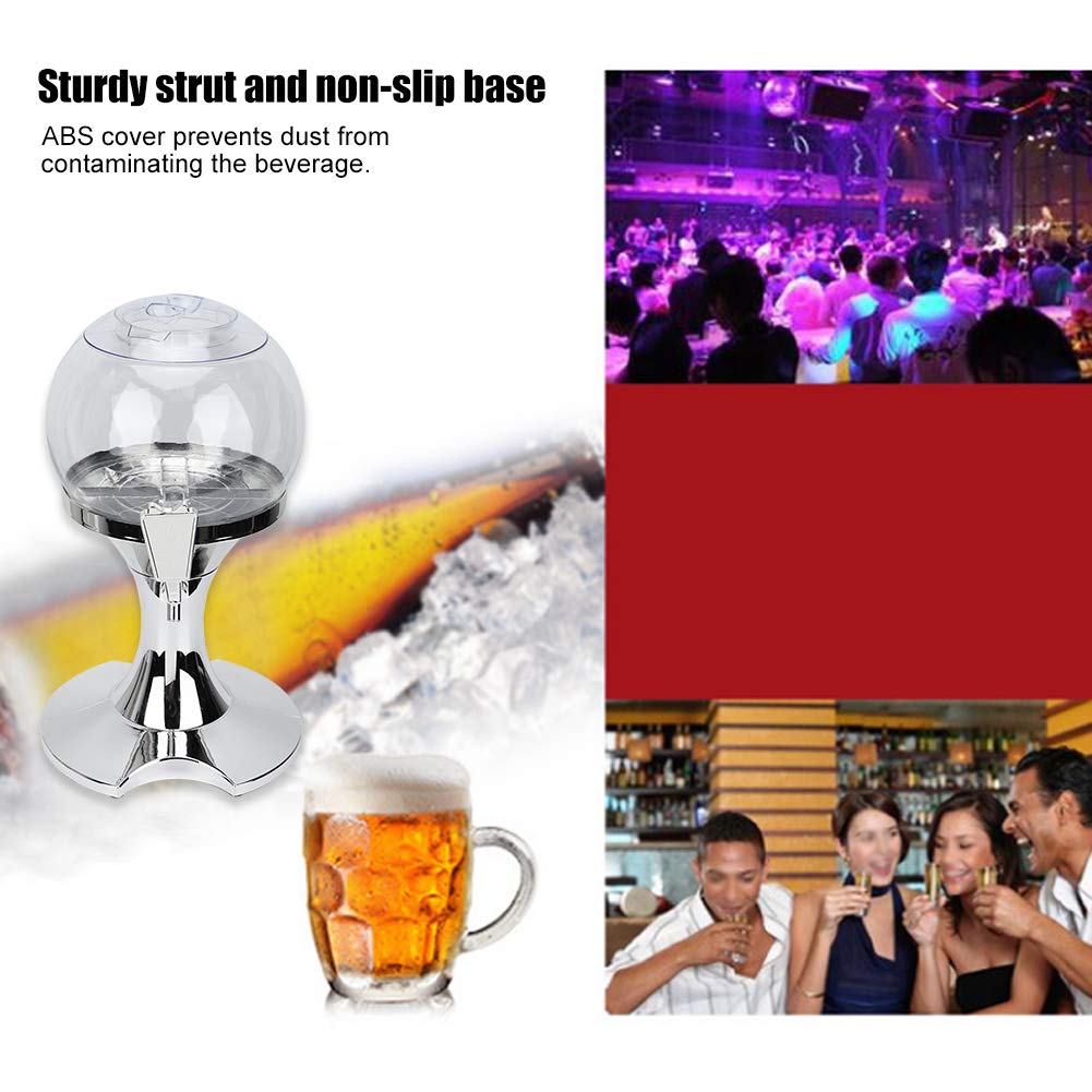Strumento di erogazione di bevande per erogatore di birra a forma sferica in argento da 3,5 litri per bar club