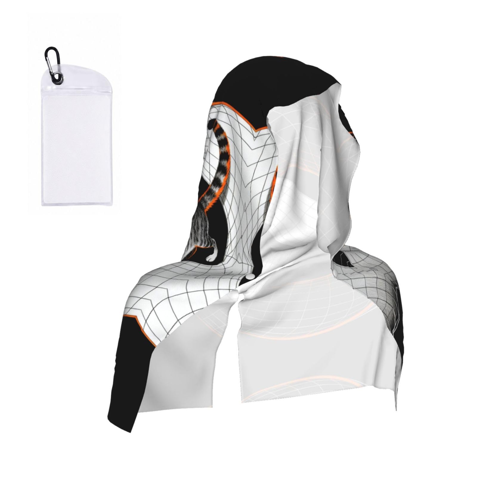 CNTDBU Infinite Loop Cat Cooling Towel Hooded-Instant Chill Neck Cover for Sports, UV Cooling Rag for Running Gym
