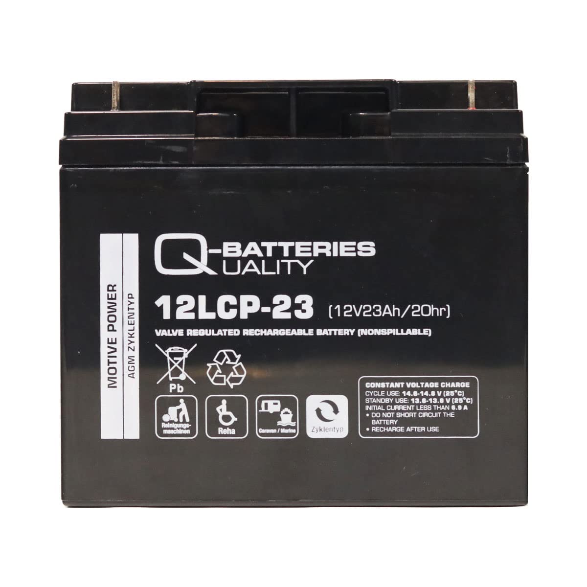 Batería Qbatteries 12LCP-23 Agm Deep Cycle Battery. Tecnología AGM. 12V - 23A...
