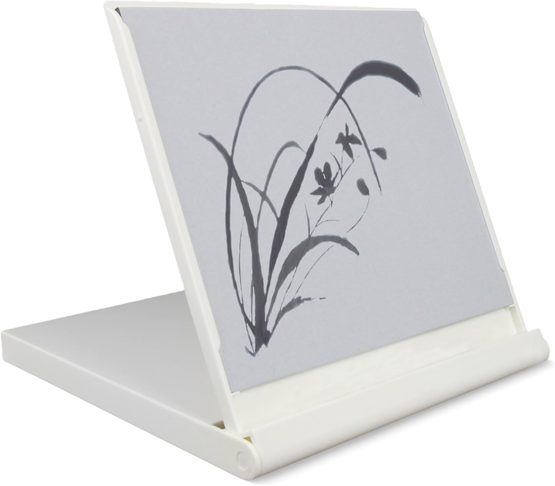 Mini Buddha Board Art Set, Water Drawing Writing Board with Mini Water Brush for Mindfulness & Meditation - Inkless Zen Base Drawing Board, Paint & Art Supplies, Ideal Relaxation Gift (5"x5", White)