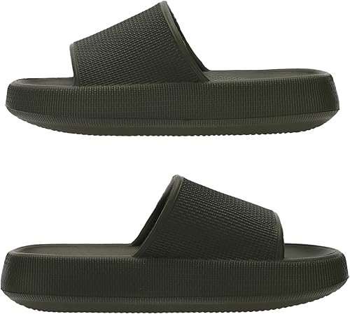 Miniatura 2 de Joomra - Sandalias acolchadas tipo pantuflas para mujeres y hombres, antideslizantes, de secado rápido, sandalias para baño, con suela gruesa