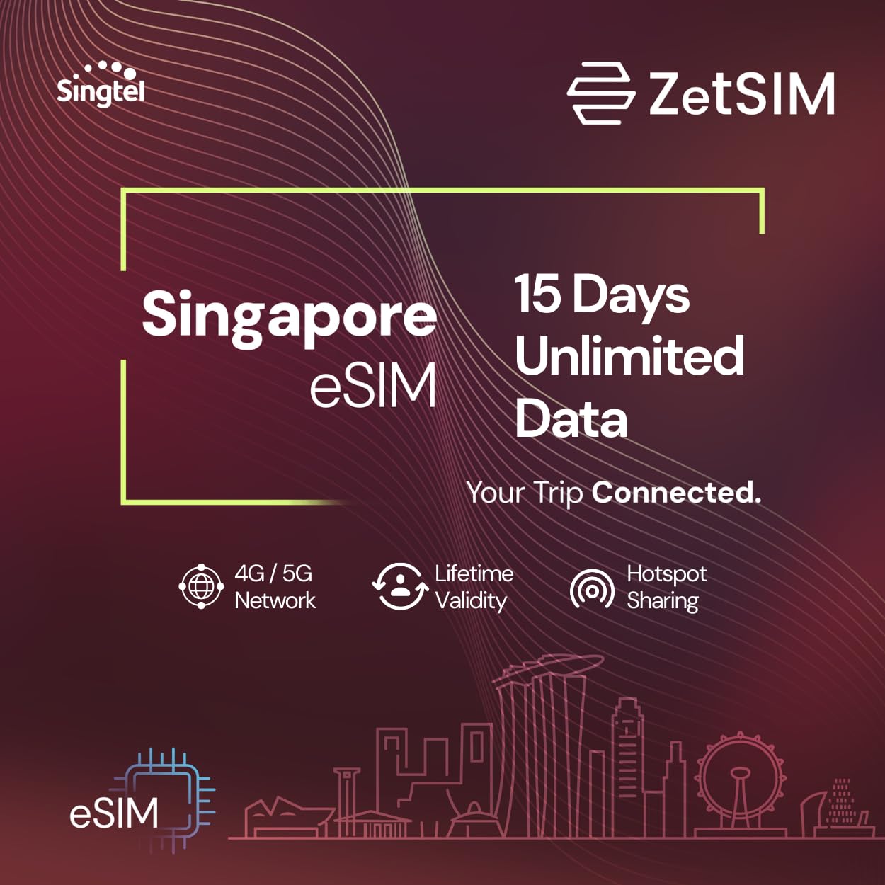 Singapore eSIM – 15 Days Unlimited Data | Instant Delivery | Travel SIM for Singapore Only | No Roaming Charges | Compatible with iPhone, Samsung, Google Pixel (Singapore 15 Days Unlimited)-image-20