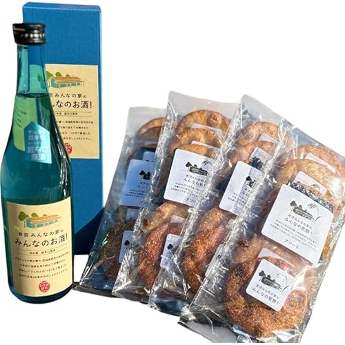 岩沼みんなの家の「みんなのお酒!超辛口吟醸酒」と「みんなの煎餅!」4袋セット