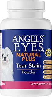 ANGELS' EYES NATURAL PLUS Tear Stain Prevention Beef Powder for Dogs | All Breeds | No Wheat No Corn | Daily Support for Eye Health | Proprietary Formula |Limited Ingredients | Net Content 45g
