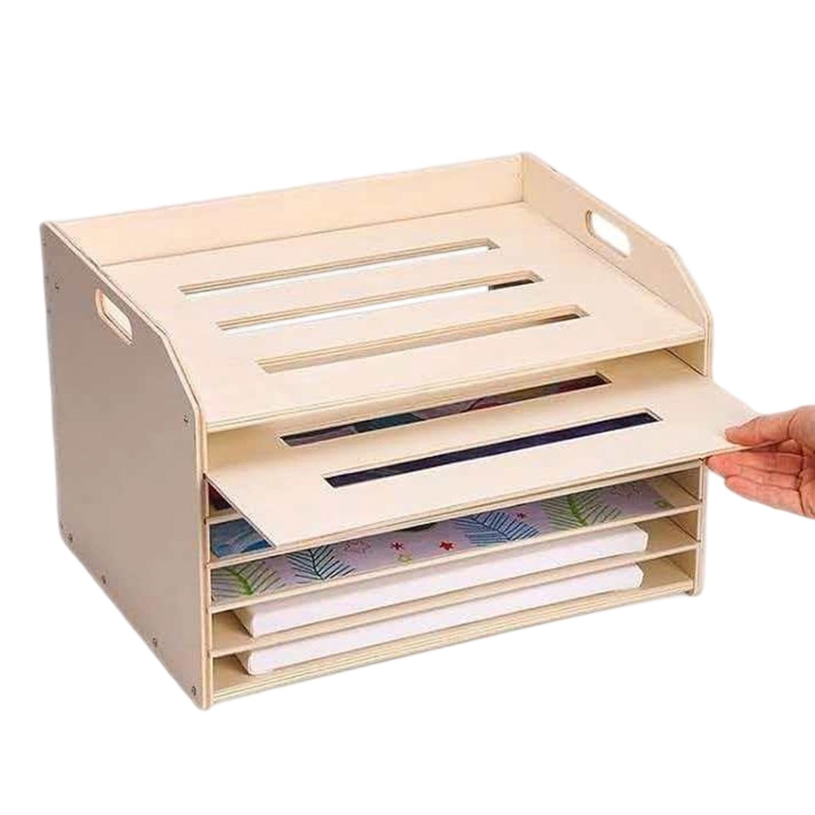 na puzzle Zdejmowana drewniana półka wystawowa 38,4 x 29,7 x 25,1 cm | Stojak na puzzle dla dorosłych papier płótno plakaty dzieła sztuki papier sztuka szkolna