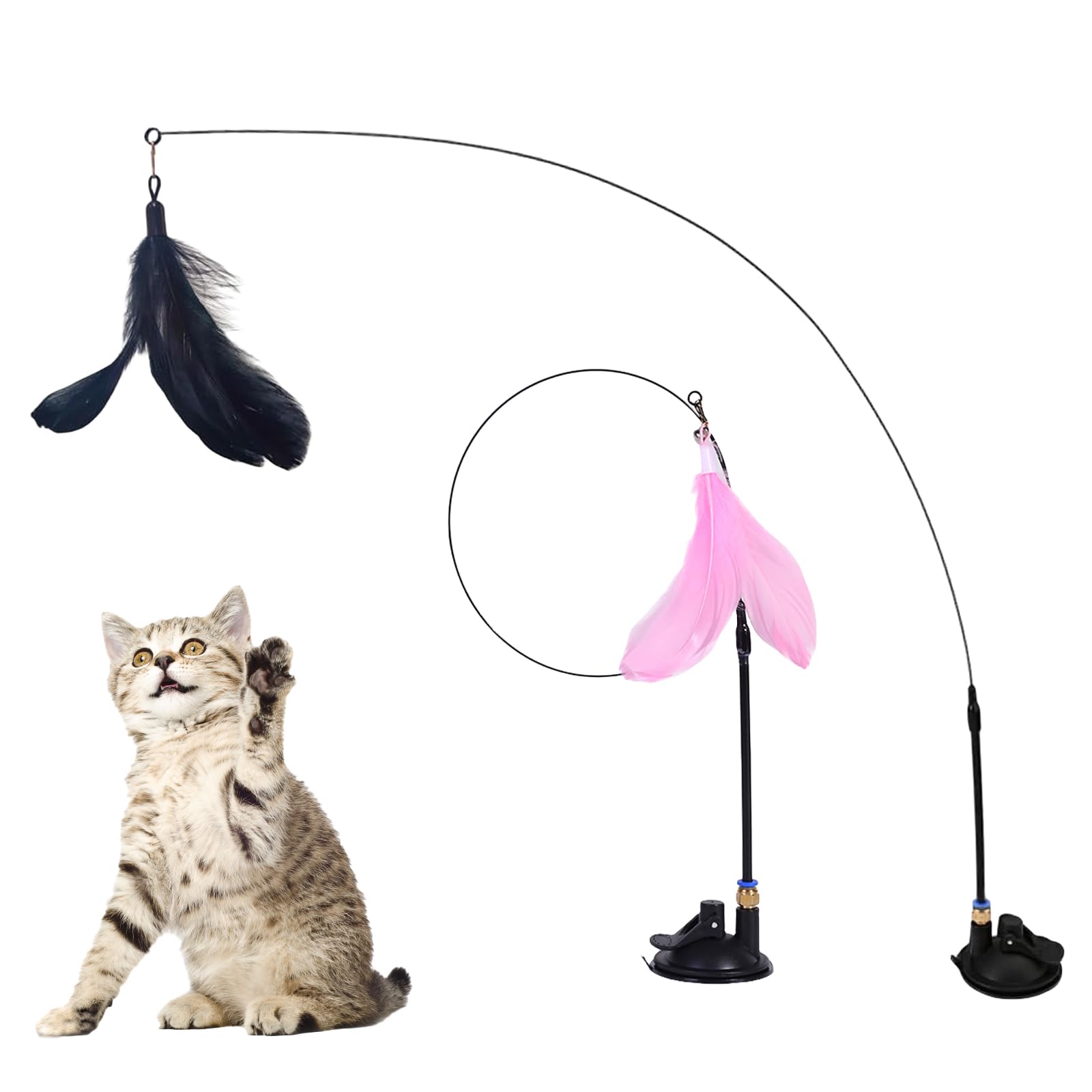 See full amazon price history chart for OXYGLOBE 2Pcs Cat Toys for Kittens with Bell Fixable Cat Interactive Toys with Suction Cup and Feather Toys cat Accessories Elastic Toys for Kittens Activity Toys to Exercise Cats and Kittens OXYGLOBE 2Pcs Cat Toys for Kittens with Bell Fixable Cat Interactive Toys with Suction Cup and Feather Toys cat Accessories Elastic Toys for Kittens Activity Toys to Exercise Cats and Kittens (B0CQYN21W7) Amazon Price History, Amazon Price Tracker
