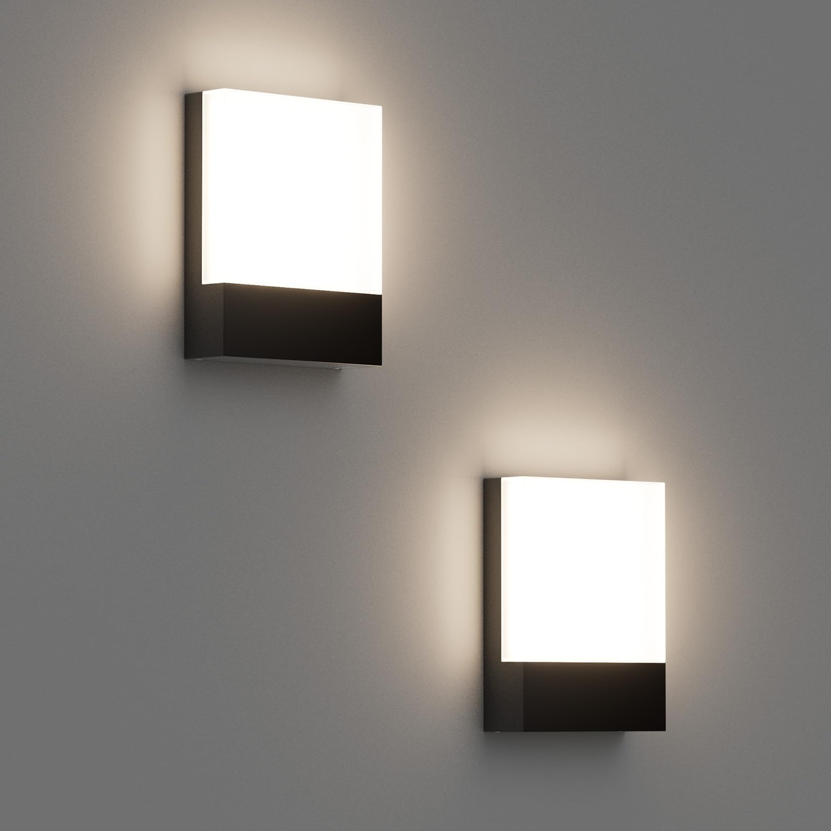 vidaXL Buitenwandlampen 2 st LED gegoten aluminium zwart