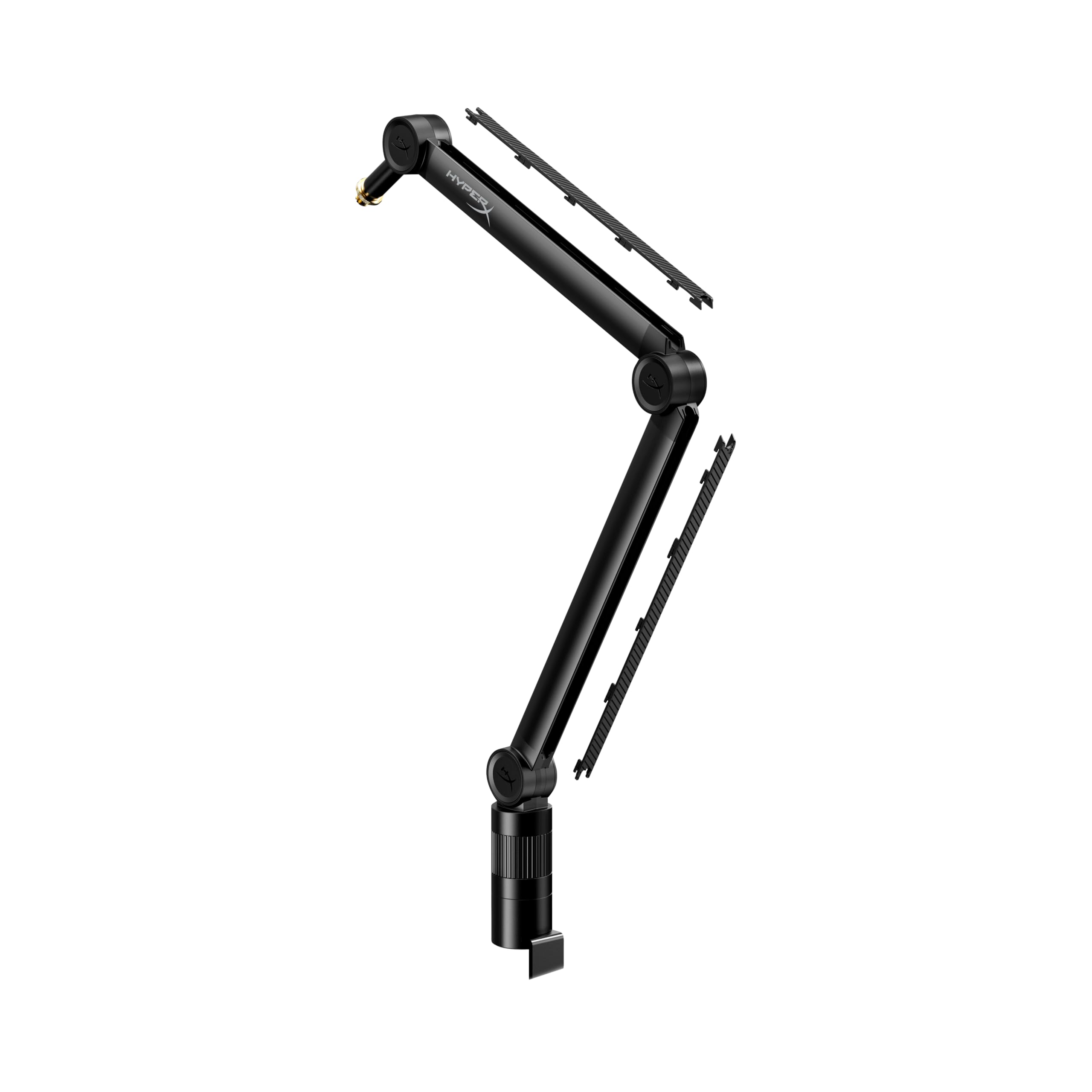 HyperX Caster Mikrofon- & Kameraarm – werkzeuglos, mit Kabelführung, 360° schwenkbar, bis 1 kg Tragkraft, 1/4", 3/8", 5/8" Gewinde, ideal für Streaming & Content Creation – Schwarz