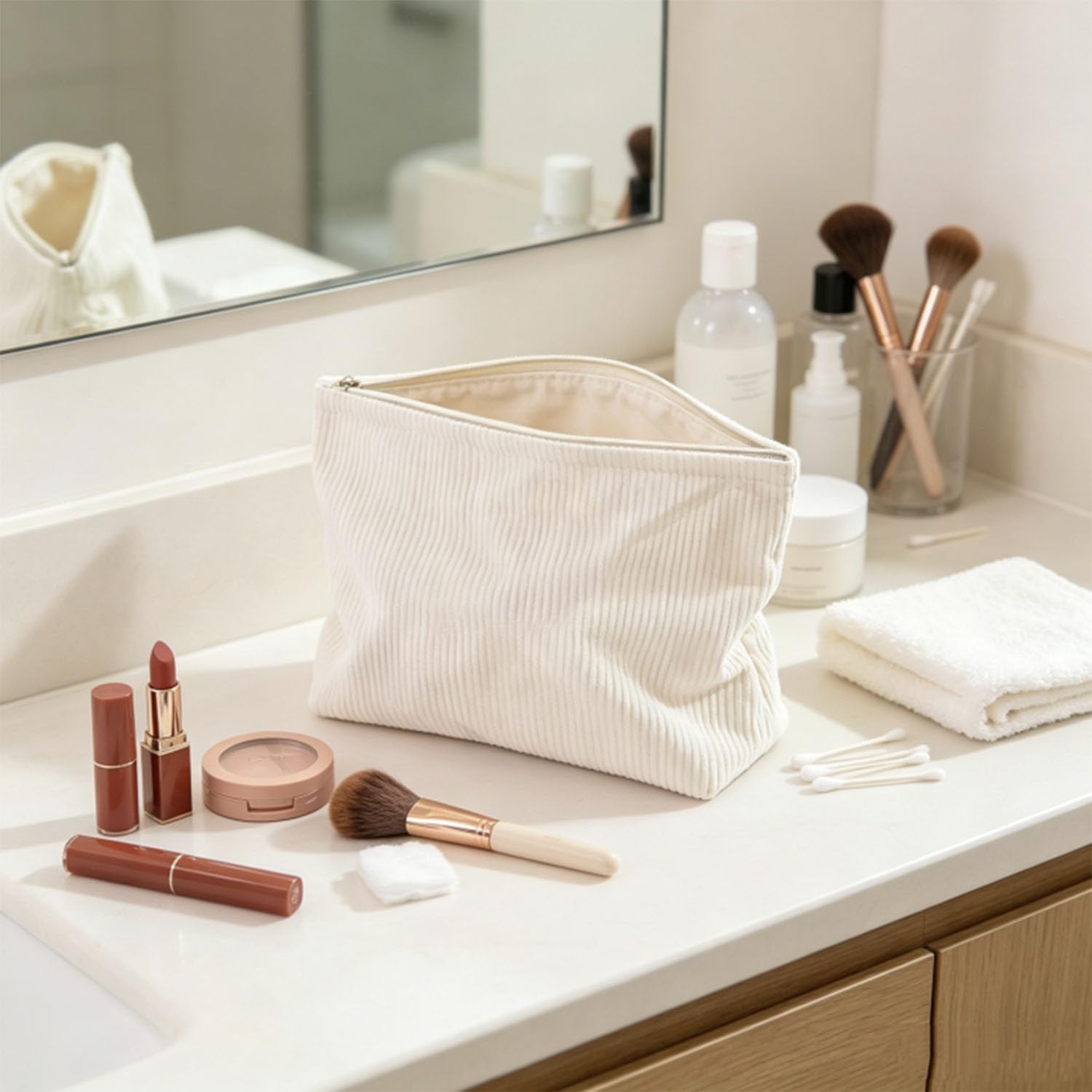 4 bolsas pequeñas de maquillaje para viajes y viajes de negocios