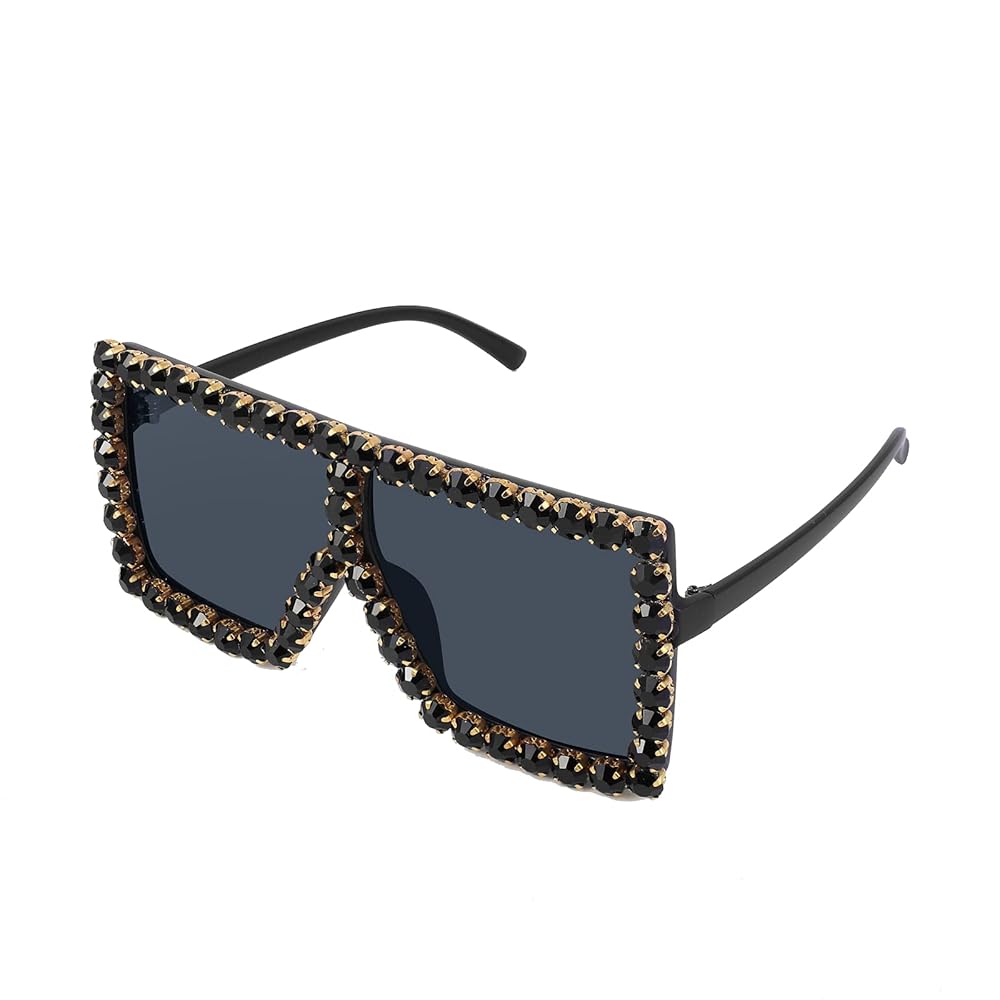 Amazon.com: FEISEDY Oversized Sparkling Crystal Sunglasses