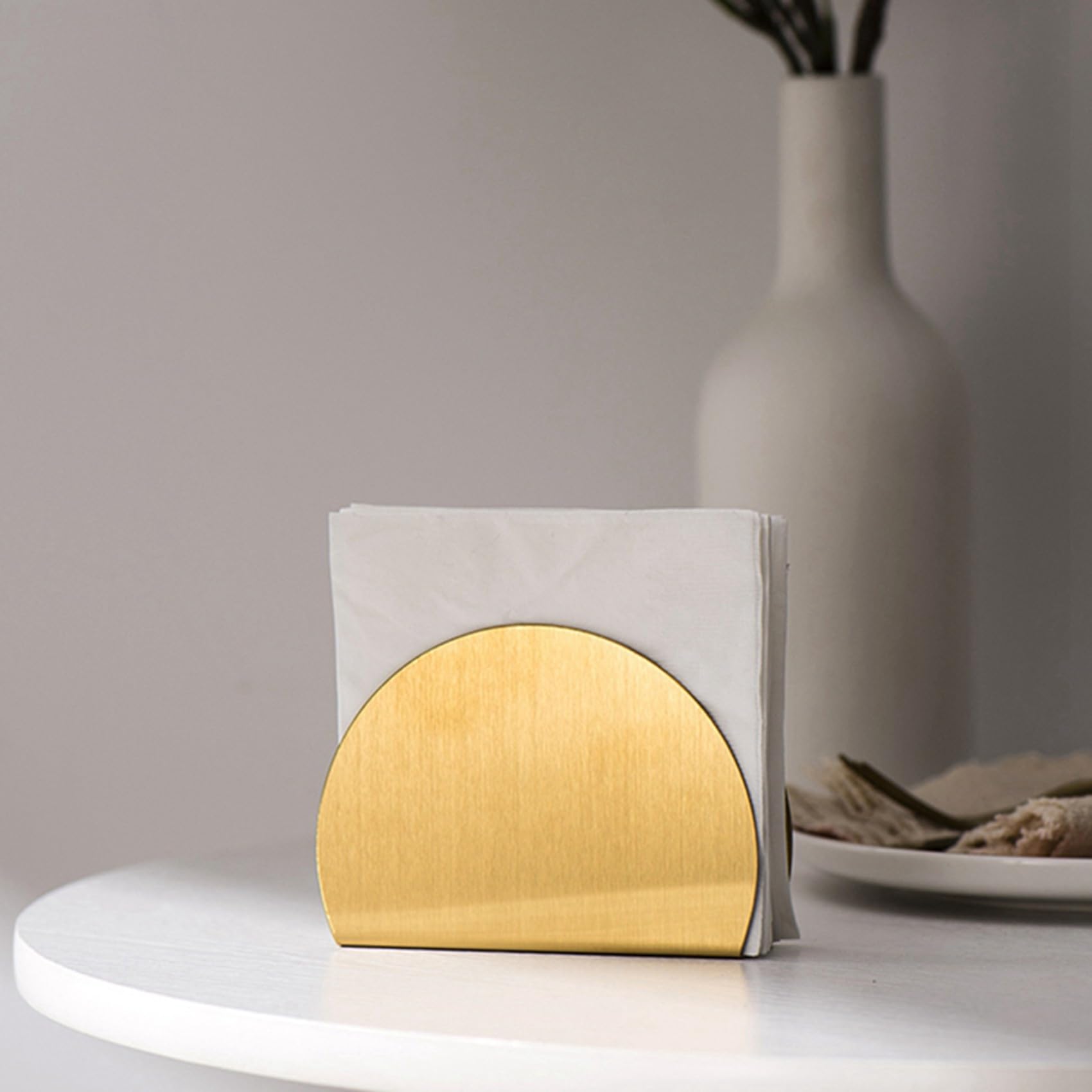 6X Porte-Serviettes de Table de Décoration Nordique pour et Le Mariage, Support de Tour de Stockage En Acier Inoxydable Plaqué Ou pour Hôtel