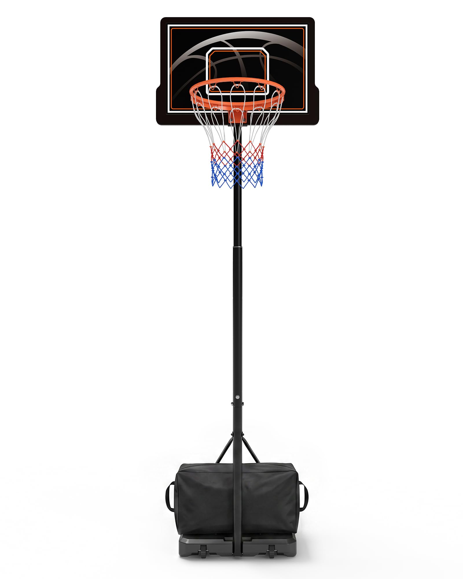 Canestro da basket portatile all'aperto, porta da basket regolabile da 9 a