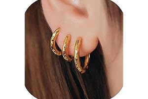 Delicate and Captivating: Hammered Gold Hoop Earrings for Enduring Elegance