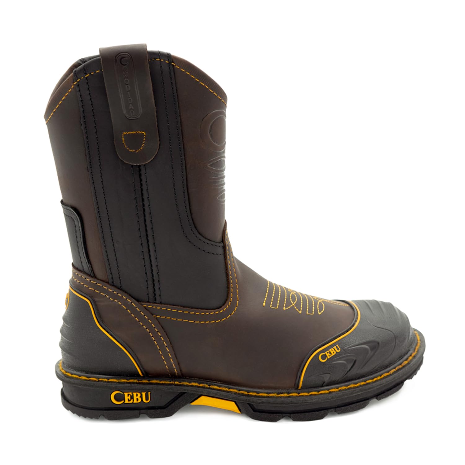 CEBU | Farmer Boots | Work Boots for Men | Handcrafted | Shark Shield Technology | For Professional Jobs | Brown