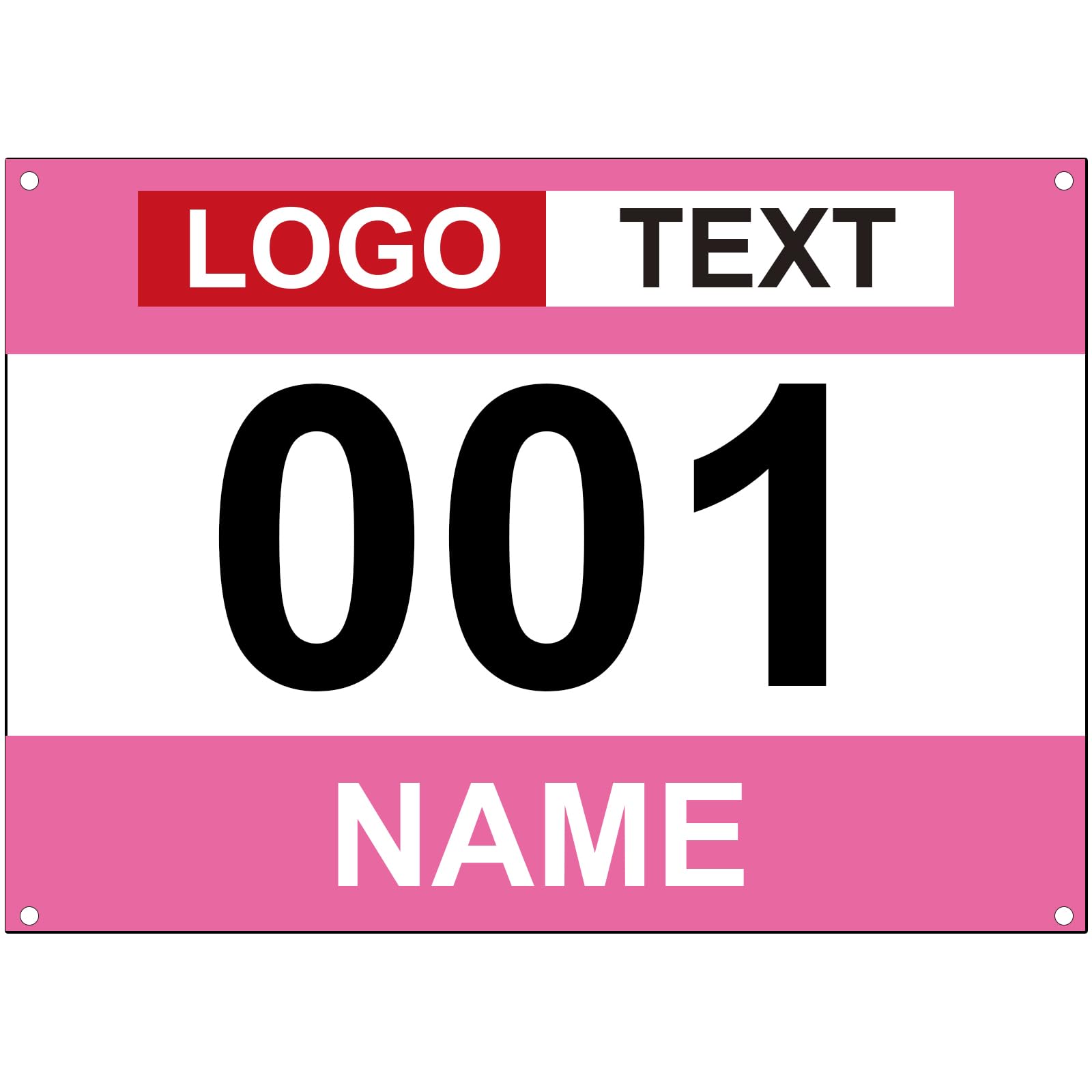 Muka Custom Race Bibs, Tyvek Bib Numbers 001-100, 8-1/4 x 6 Inch Full Printing Marathon Race Number